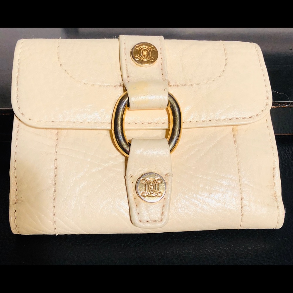 CÉLINE LIGHT YELLOW TRIFOLD WALLET, LIKE NEW